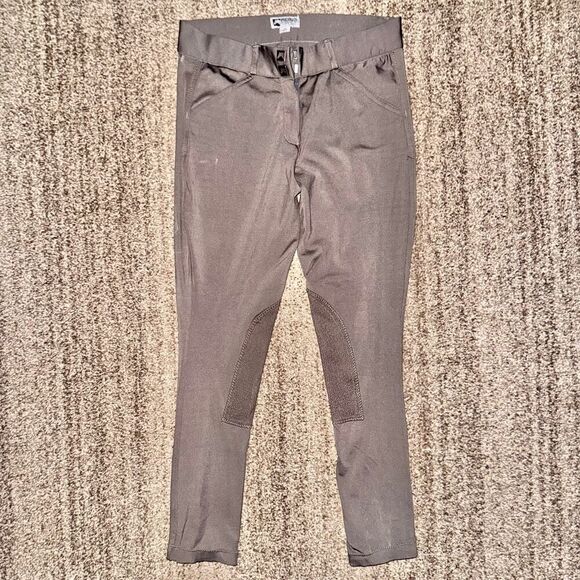 Riding Sport Women's Cotton Pull-On Stretch Equestrian Riding Pants Gray 30 - Picture 1 of 9